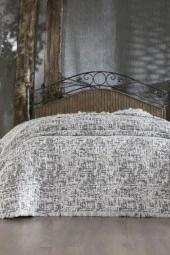 Puffy Pamuk Çift Kişilik Tek Battaniye 200x220 Antrasit thumbnail 1