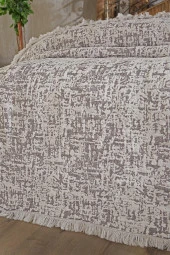 Puffy Pamuk Çift Kişilik Tek Battaniye 200x220 Antrasit thumbnail 3