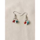 Minimal Sallantılı Doğal Taş Küpe- Anka Gemstone - 2