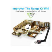 Mini USB WiFi Adaptörü 300Mbps 2dBi WiFi Adaptörü PC WiFi Anten WiFi Güvenlik Cihazı - 5