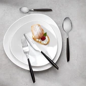 Schafer Mona 24 Parça Çatal Kaşık Bıçak Takımı-Siyah01 - 1