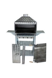 Mth-29 Lüx Davlumbazlı Kapaklı Bacalı Lama Izgaralı Mangal - 3