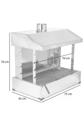 75x45 Mangalı Paslanmaz Krom Iç Tavalı thumbnail 4