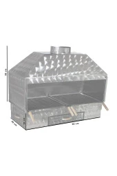 Metehan MTH-378 Set Üstü Maltız Izgaralı Davlumbazlı Çekmeceli Battal Boy Mangal (90X40) - 2