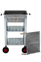 Mth-92 Battal Boy Çekmeceli Maltız Izgaralı Mangal 4 Tekerlekli thumbnail 2