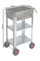 Mth-92 Battal Boy Çekmeceli Maltız Izgaralı Mangal 4 Tekerlekli thumbnail 4