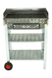 Battal Boy Çekmeceli Pervazlı Maltız Izgaralı Krom Mangal (2 Tekerlekli) Mth-258 thumbnail 2