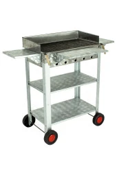 Battal Boy Pervazlı Kanatlı Maltız Izgaralı Lux Krom Mangal (4 Tekerlekli) Mth-238 thumbnail 1