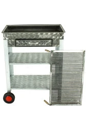 Battal Boy Çekmeceli Maltız Izgaralı Krom Mangal (2 Tekerlekli) Mth-253 thumbnail 1