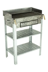 Battal Boy Çekmeceli Pervazlı Maltız Izgaralı Krom Mangal Mth-260 thumbnail 1