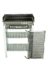 Battal Boy Çekmeceli Pervazlı Maltız Izgaralı Krom Mangal Mth-260 thumbnail 2