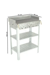 Battal Boy Pervazlı Maltız Izgaralı Krom Mangal Mth-230 thumbnail 4