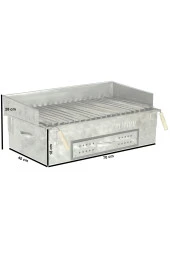 MTH-388 Set Üstü Lama Izgaralı Çekmeceli Pervazlı Mangal - 3
