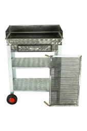 Battal Boy Çekmeceli Pervazlı Maltız Izgaralı Krom Mangal (2 Tekerlekli) Mth-258 thumbnail 4