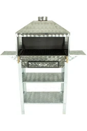 Davlumbazlı Bacalı Maltız Izgaralı Çekmeceli Kanatlı Krom Mangal Mth-272 thumbnail 1