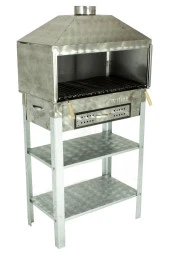 Davlumbazlı Bacalı Lama Izgaralı Çekmeceli Krom Mangal Mth-265 thumbnail 1