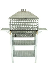 Davlumbazlı Bacalı Maltız Izgaralı Çekmeceli Kanatlı Krom Mangal Mth-272 thumbnail 2