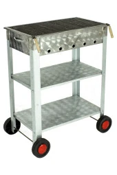 Battal Boy Maltız Izgaralı Krom Mangal (4 Tekerlekli) Mth-226 thumbnail 1