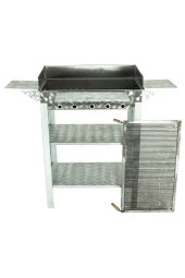 Battal Boy Pervazlı Kanatlı Maltız Izgaralı Lux Krom Mangal Mth-236 thumbnail 2