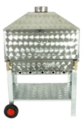 Davlumbazlı Bacalı Maltız Izgaralı Krom Mangal (2 Tekerlekli) Mth-294 thumbnail 2