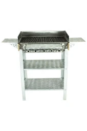 Battal Boy Pervazlı Kanatlı Maltız Izgaralı Lux Krom Mangal Mth-236 thumbnail 3