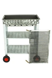 Battal Boy Maltız Izgaralı Krom Mangal (4 Tekerlekli) Mth-226 thumbnail 2