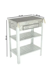 Mth-247 Battal Boy Çekmeceli Maltız Izgaralı Krom Mangal Mth-247 thumbnail 4