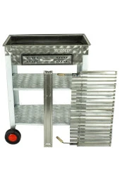 Battal Boy Çekmeceli Lama Izgaral Krom Mangal (2 Tekerlekli) Mth-252 thumbnail 2