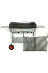 Maltız Izgaralı Pervazlı Kanatlı Lüx Krom Mangal (2 Tekerlekli) Mth-288 thumbnail 2