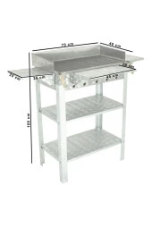 Battal Boy Pervazlı Kanatlı Maltız Izgaralı Lux Krom Mangal Mth-236 thumbnail 4