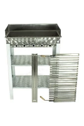 Battal Boy Pervazlı Lama Izgaralı Krom Mangal Mth-229 thumbnail 2