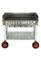 Maltız Izgaralı Pervazlı Krom Mangal (4 Tekerlekli) Mth-286 thumbnail 3