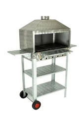 Davlumbazlı Bacalı Lama Izgaralı Kanatlı Lüx Krom Mangal (2 Tekerlekli) Mth-245 thumbnail 1