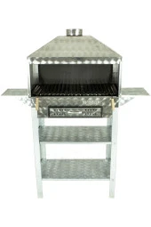 Davlumbazlı Bacalı Lama Izgaralı Çekmeceli Kanatlı Krom Mangal Mth-271 thumbnail 1