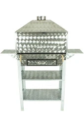 Davlumbazlı Bacalı Lama Izgaralı Çekmeceli Kanatlı Krom Mangal Mth-271 thumbnail 2