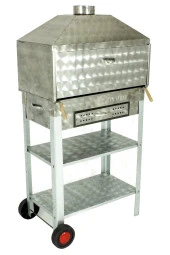 Davlumbazlı Bacalı Maltız Izgaralı Çekmeceli Krom Mangal (2 Tekerlekli) Mth-264 thumbnail 4