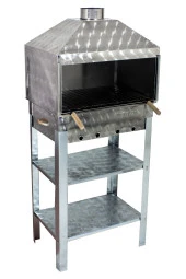 Mth-19 Davlumbazlı Kapaklı Bacalı Lama Izgaralı Mangal thumbnail 1