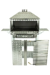 Davlumbazlı Bacalı Lama Izgaralı Çekmeceli Kanatlı Krom Mangal Mth-271 thumbnail 3