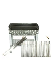 Lama Izgaralı Pervazlı Krom Mangal Mth-283 thumbnail 2