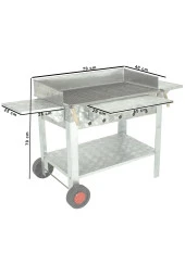 Maltız Izgaralı Pervazlı Kanatlı Lüx Krom Mangal (2 Tekerlekli) Mth-288 thumbnail 4