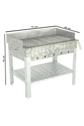 Lama Izgaralı Pervazlı Krom Mangal Mth-283 thumbnail 4