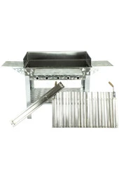 Lama Izgaralı Pervazlı Kanatlı Lüx Krom Mangal Mth-289 thumbnail 3