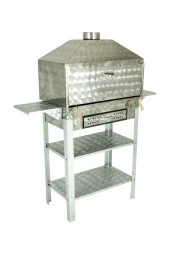 Davlumbazlı Bacalı Lama Izgaralı Çekmeceli Kanatlı Krom Mangal Mth-271 thumbnail 4