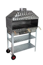 Mth-209 2 Tekerlekli Geniş Aile Boy Davlumbazlı Lama Izgaralı Mangal thumbnail 1