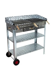 Mth-207 Geniş Aile Boy Çekmeceli Pervazlı Maltız Ve Lama Izgaralı Mangal (2 Tekerlekli) thumbnail 1