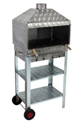 Mth-21 Davlumbazlı Kapaklı Bacalı Lama Izgaralı Mangal (2 Tekerlekli) thumbnail 1