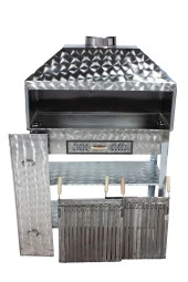 Mth-209 2 Tekerlekli Geniş Aile Boy Davlumbazlı Lama Izgaralı Mangal thumbnail 2