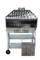 Mth-209 2 Tekerlekli Geniş Aile Boy Davlumbazlı Lama Izgaralı Mangal thumbnail 3