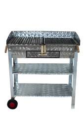 Mth-207 Geniş Aile Boy Çekmeceli Pervazlı Maltız Ve Lama Izgaralı Mangal (2 Tekerlekli) thumbnail 3