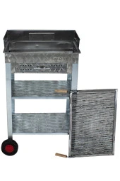 Mth-40 Battal Boy Çekmeceli Pervazlı Maltız Izgaralı Mangal (2 Tekerlekli) thumbnail 2